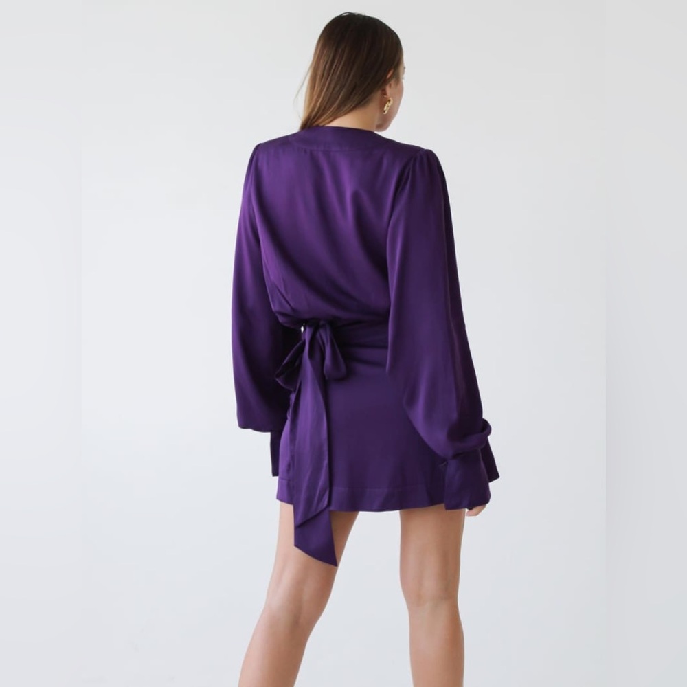 Rumored Rose Wrap Mini Dress - Picture 6 of 6